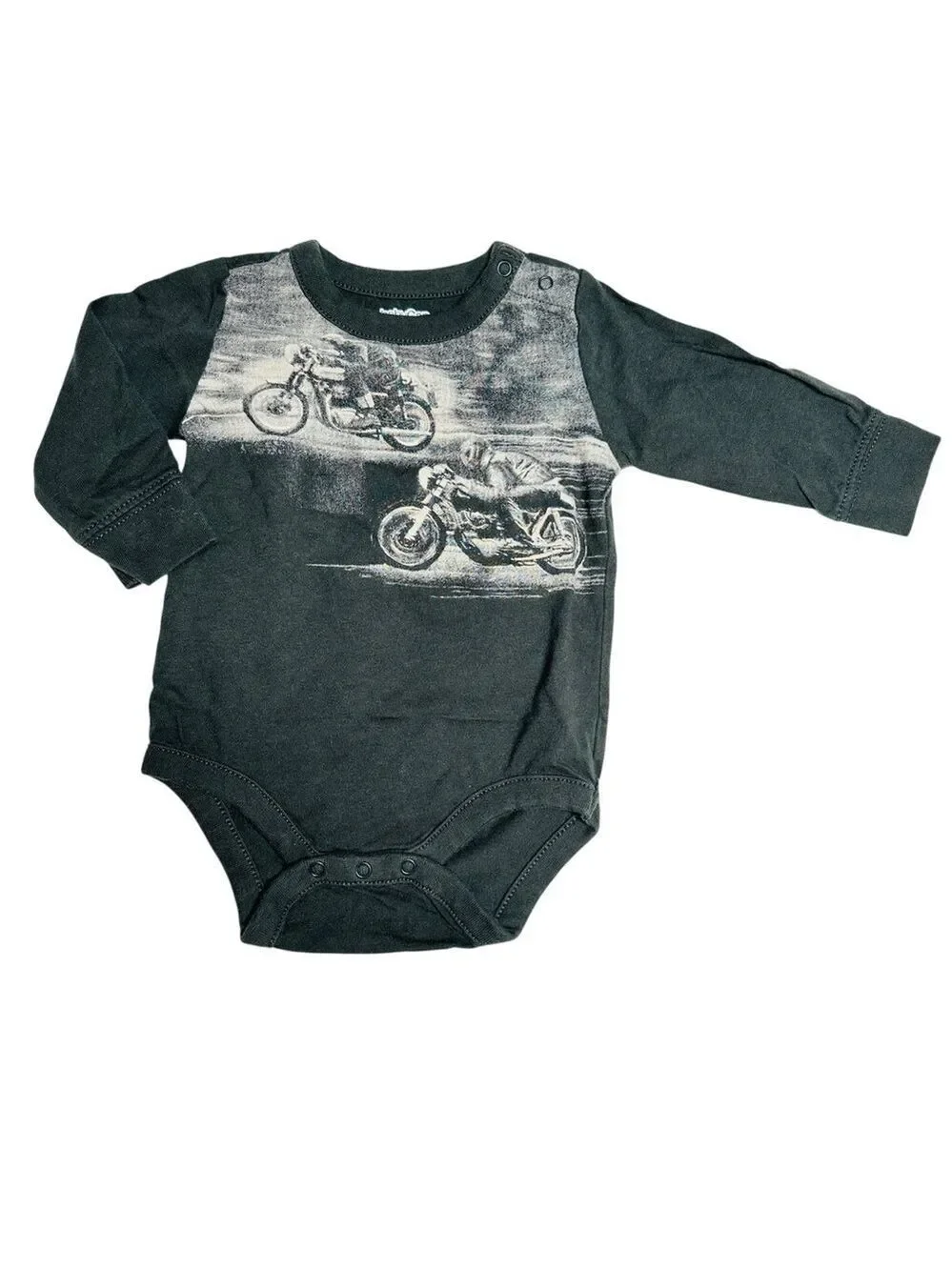 GAP Baby Boys‎ Long Sleeve One Pieces Lot of 2 Car & Motorcycle Graphic 3-6M